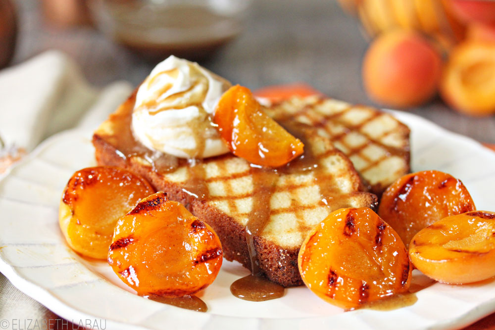 Grilled Pound Cake and Peaches